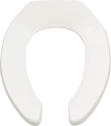 American Standard 5901100.020 open-front seat with stainless hinges for high-traffic restrooms