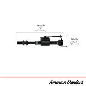 American Standard universal fill valve components layout highlights ease of replacement and fast installation.