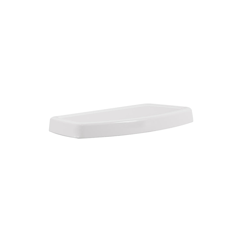 American Standard Cadet 3 toilet tank cover front view for Cadet tanks with a clean white finish