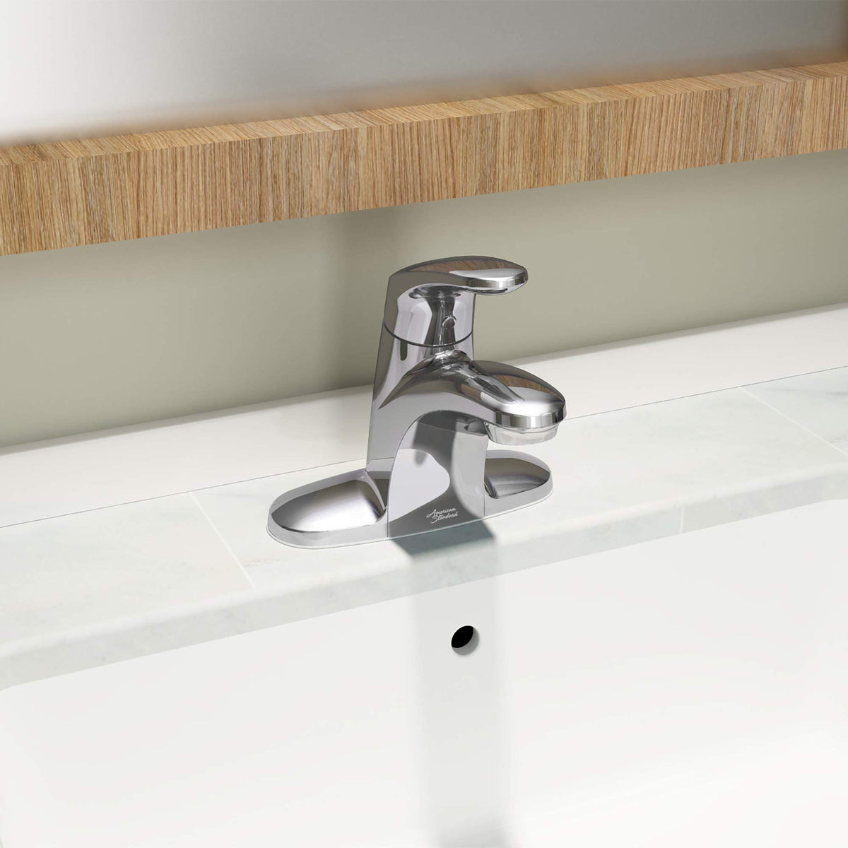 Hot and cold indicators on the Colony Pro faucet guide temperature selection