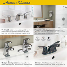 Installation setup of Colony Pro faucet shows simple, one-person install