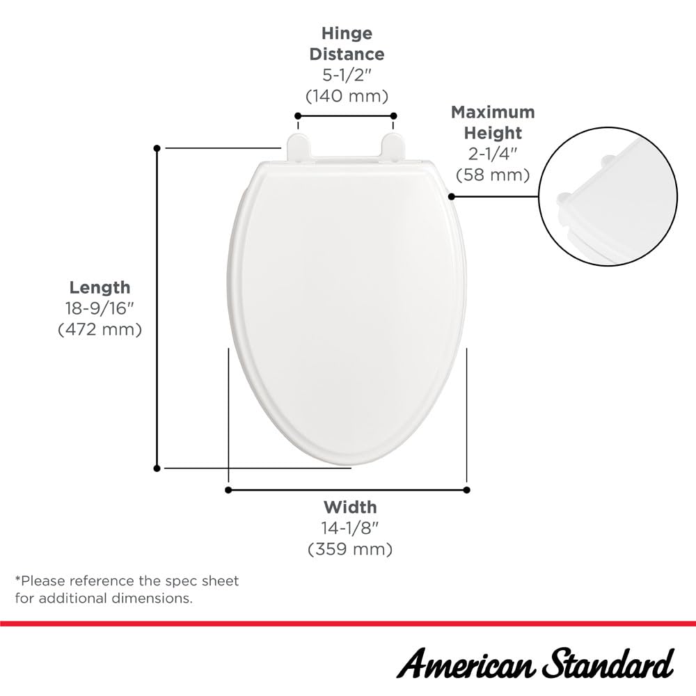 American Standard durable polypropylene construction ensures long-lasting performance.