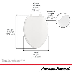American Standard durable polypropylene construction ensures long-lasting performance.
