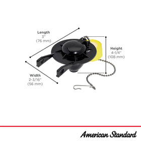 American Standard universal flapper kit in black for 2-inch valves—easy installation
