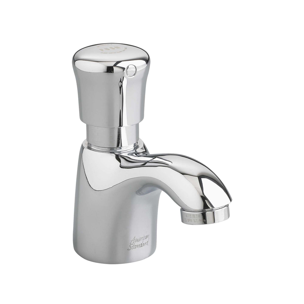 American Standard pillar tap with extended spout for efficient, controlled water flow.