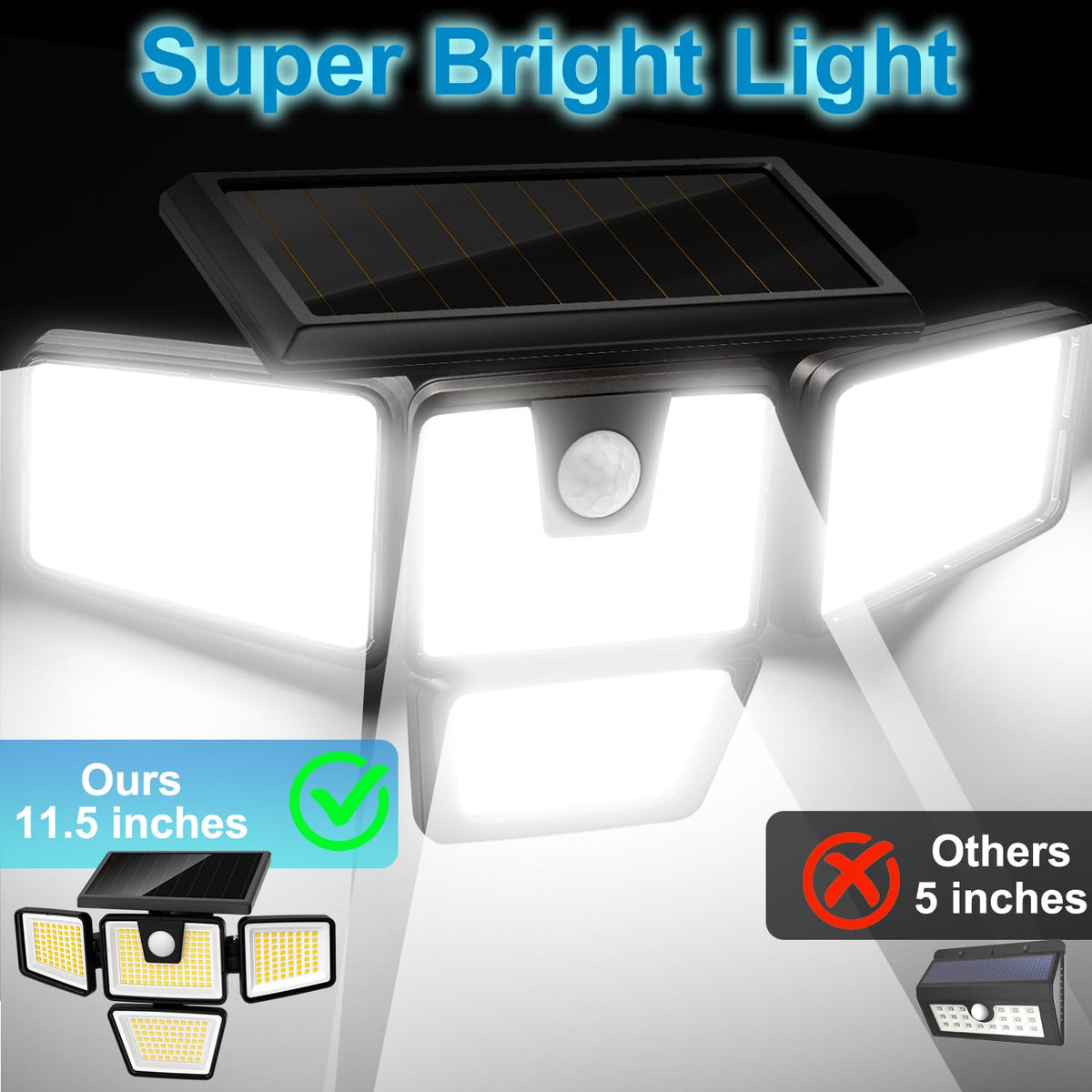AmeriTop IP65 waterproof outdoor light withstands rain and snow.