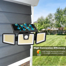 AmeriTop IP65 waterproof construction withstands rain and snow while brightening paths.