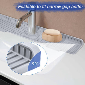 Amerner mat cut to fit around faucet base for custom fit