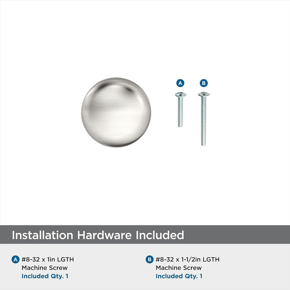 Amerock Edona satin nickel mounting hardware included for easy install