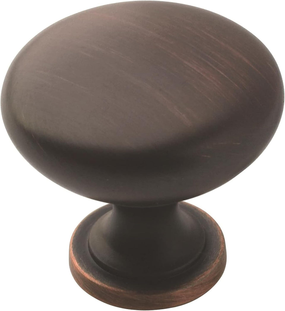 Amerock Edona knob in oil-rubbed bronze adds timeless cabinet updates.