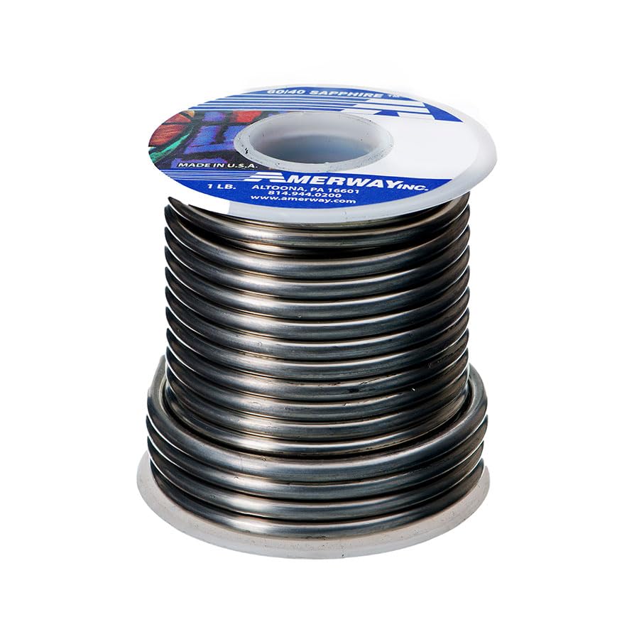 Amerway Sapphire solder wire bundle for stained glass ensuring smooth joints