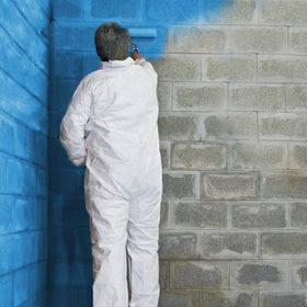 AMES Blue Max coats concrete, wood, and metal for unified protection.