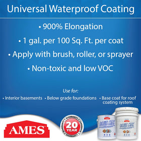 AMES Blue Max roller application highlighting easy, uniform coating on vertical surfaces