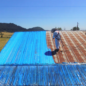 AMES Blue Max requires a top coat for exterior UV exposure protection.