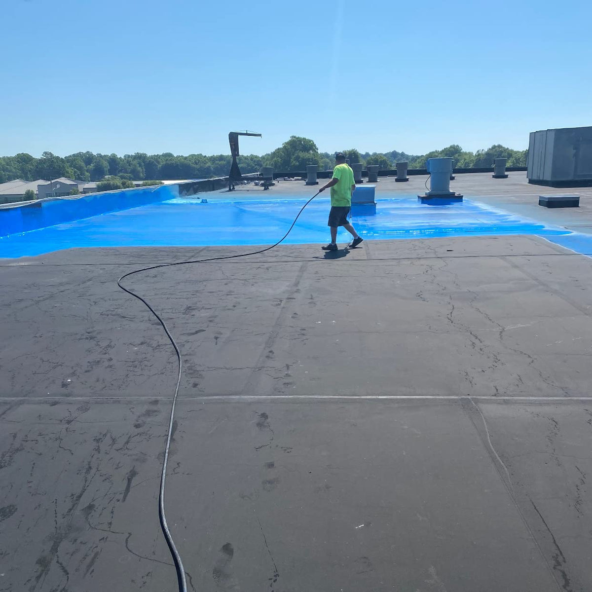 AMES Blue Max works on concrete, wood, and metal for versatile sealing.