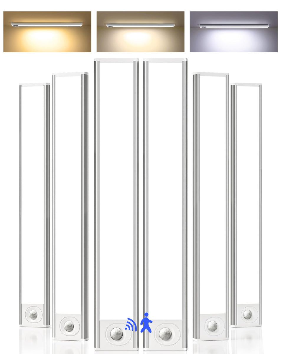 AMETHEUS 16-inch under-cabinet lighting with motion sensor for hands-free illumination.