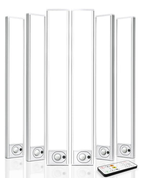 AMETHEUS 6Pack 16inch under-cabinet light in a kitchen provides bright task lighting.