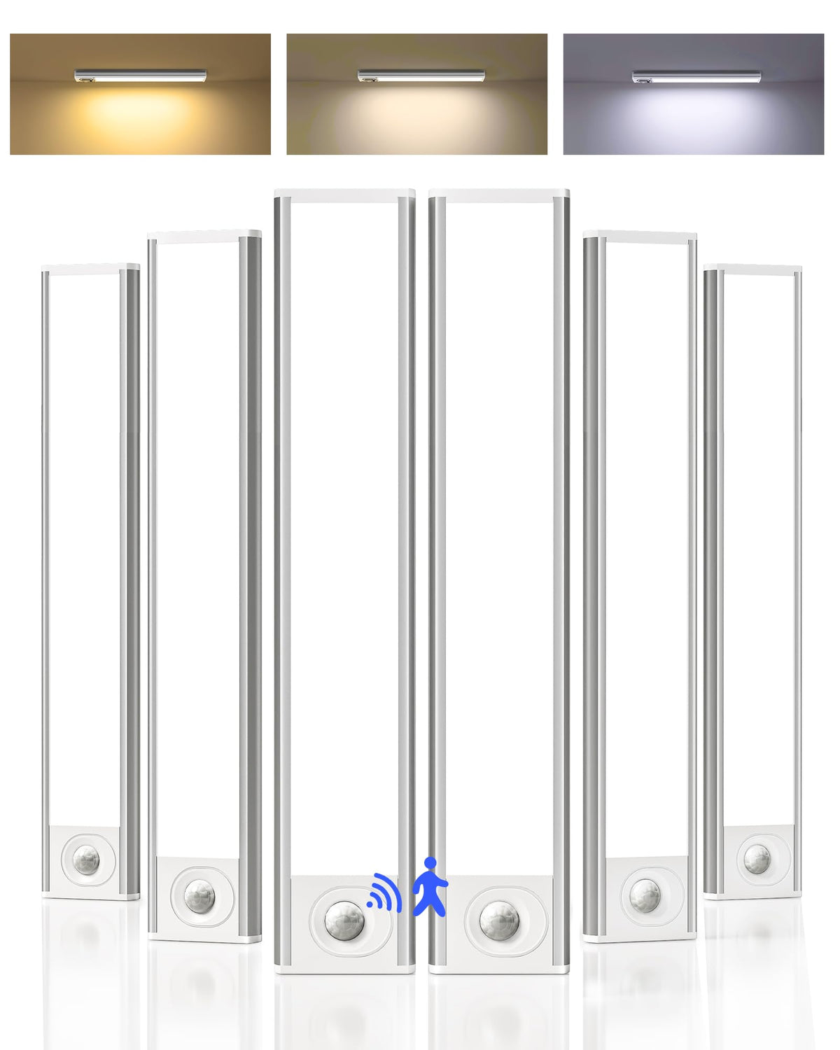 AMETHEUS under-cabinet lighting in dark cabinet with motion sensor