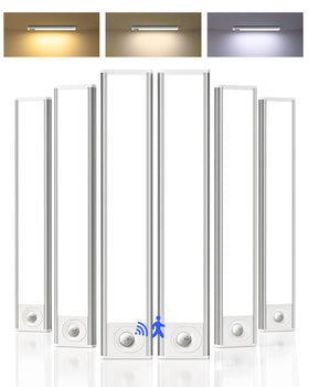 AMETHEUS under-cabinet lighting in dark cabinet with motion sensor