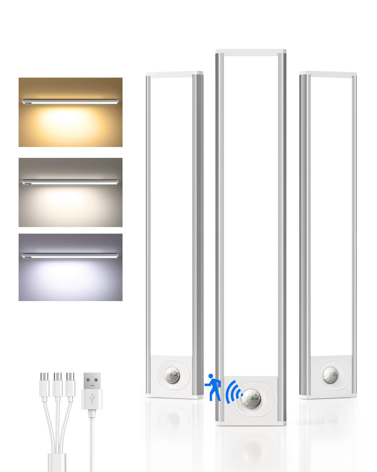 AMETHEUS 8inch under cabinet lighting wireless with magnetic mounting for easy kitchen illumination