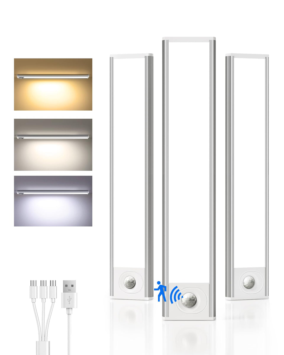 AMETHEUS 8inch under cabinet lighting wireless with magnetic mounting for easy kitchen illumination