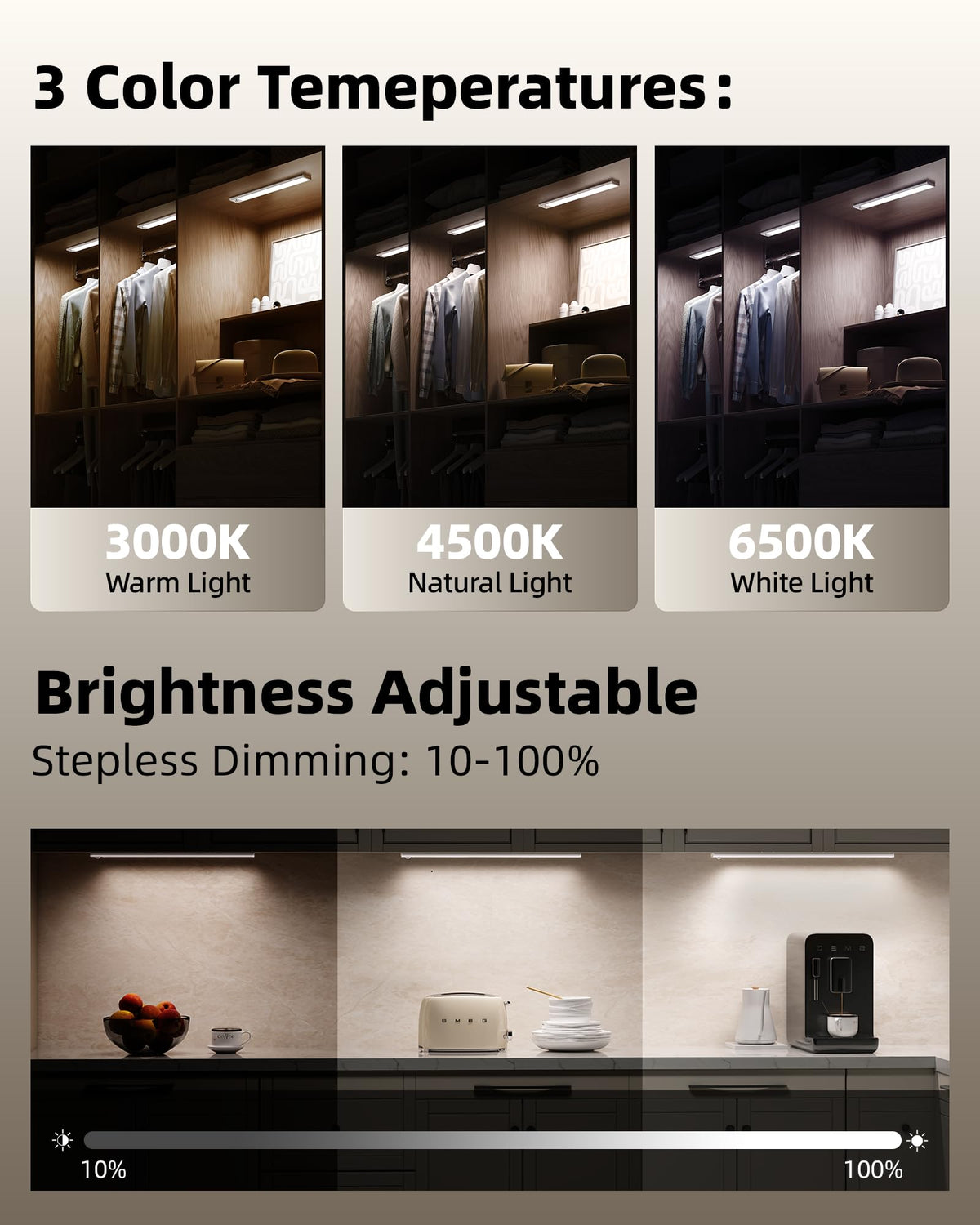 AMETHEUS dual remote controls for convenient wireless lighting adjustments.