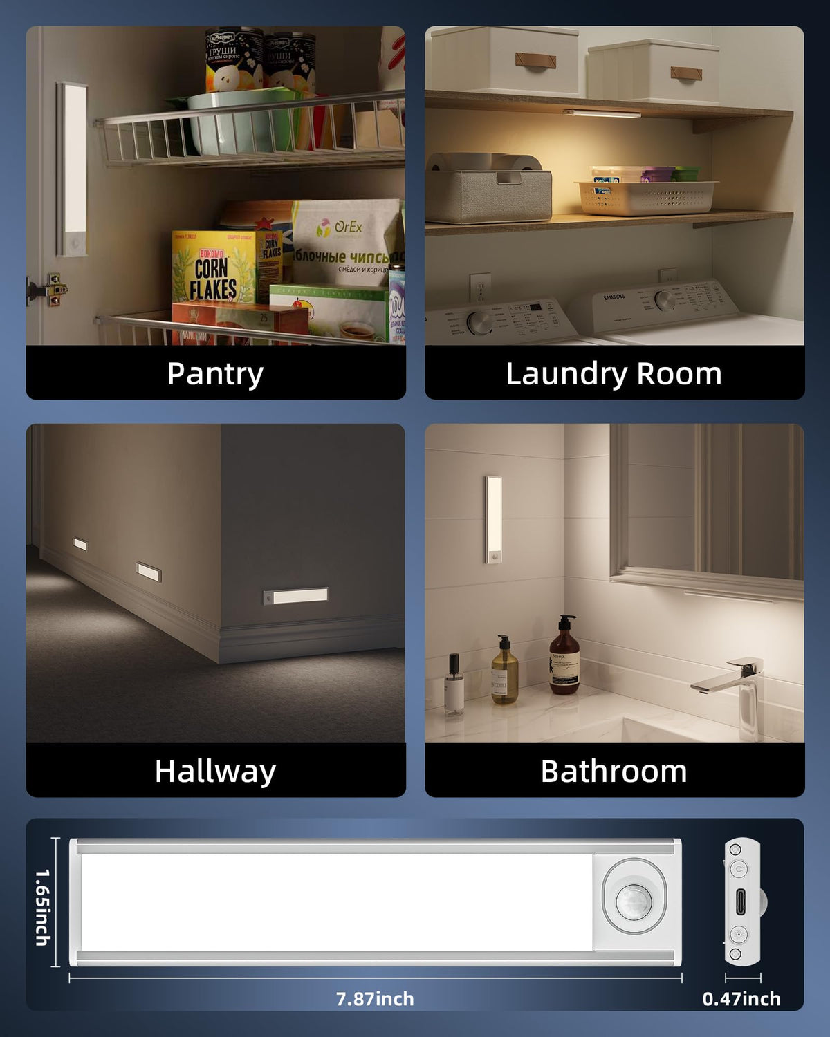 AMETHEUS versatile lighting for kitchen, closet, stairs and more