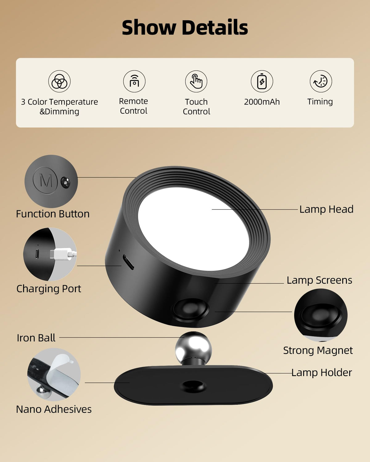 AMETHEUS bedside wall light ideal for comfortable nighttime reading.