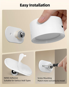 AMETHEUS LED wall light package includes cable, manual, and warranty.
