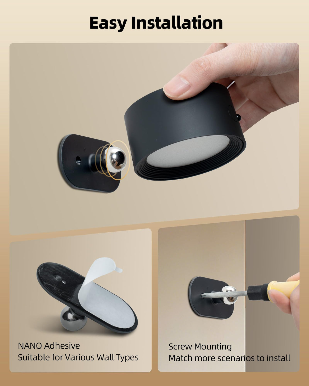 AMETHEUS LED wall light ideal for reading with bright, eye-friendly light