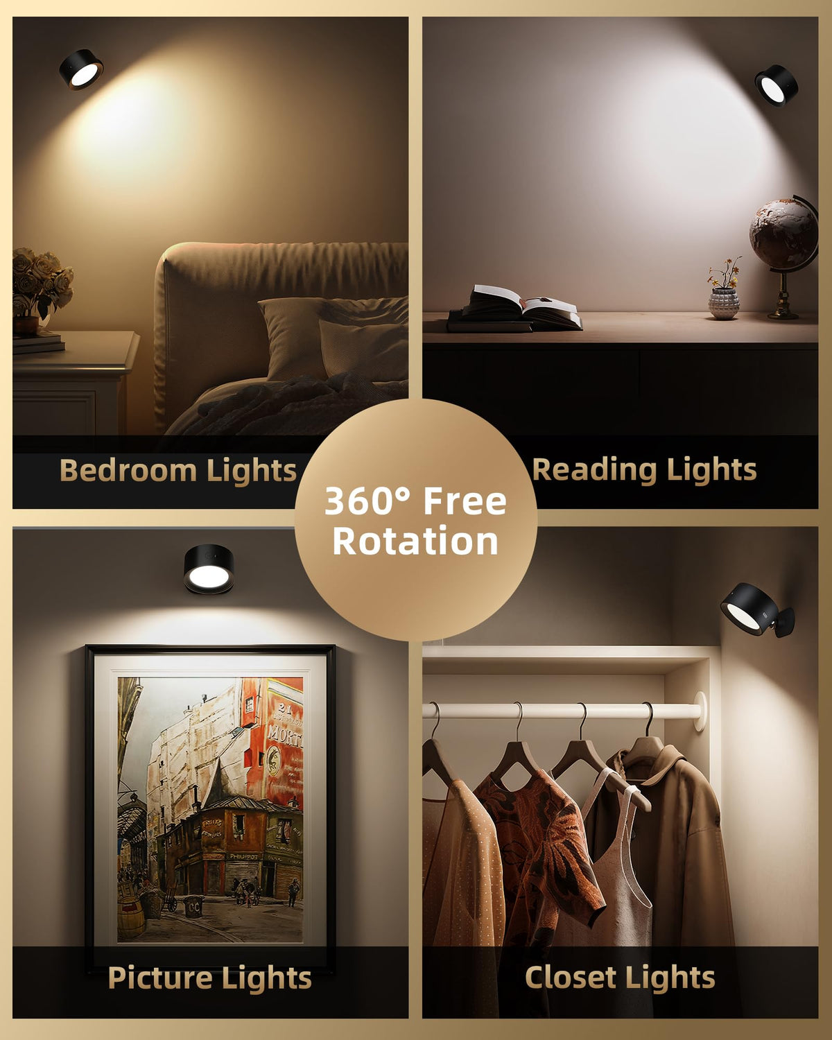 AMETHEUS wall light with three temperatures supports reading and relaxing.