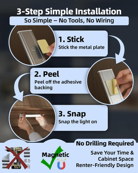 AMETHEUS magnetic mounting and adhesive plates for easy install