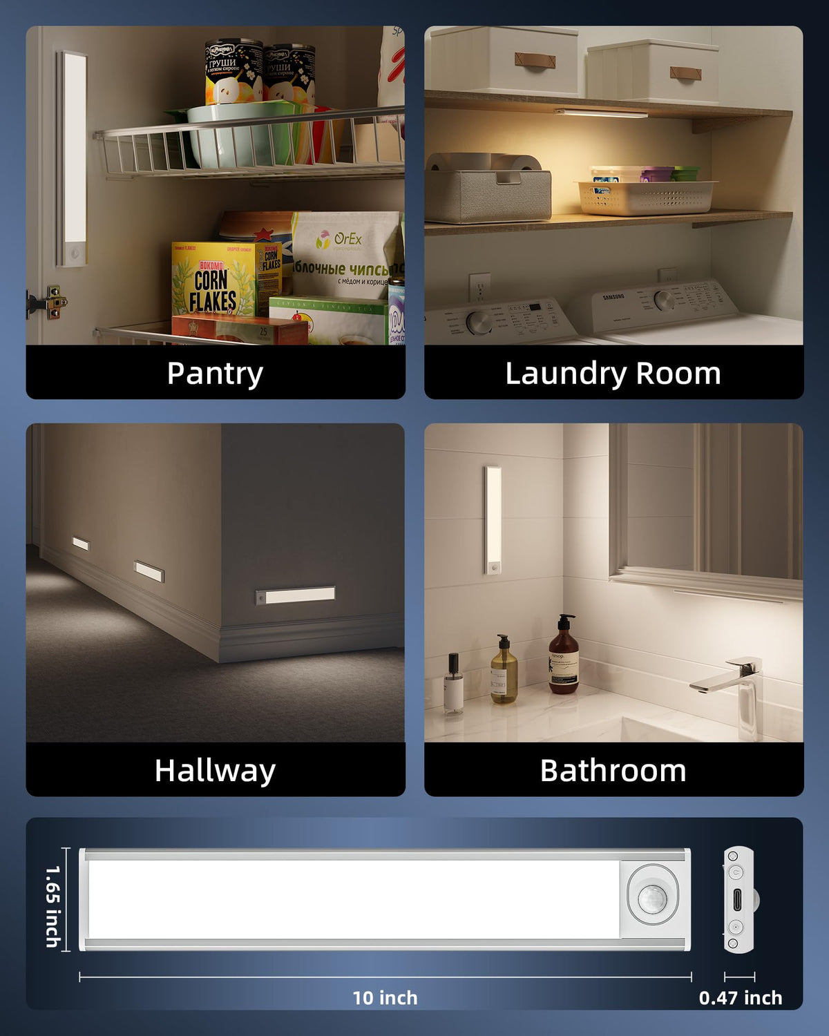 AMETHEUS night light for stairs and basements provides safe passage.