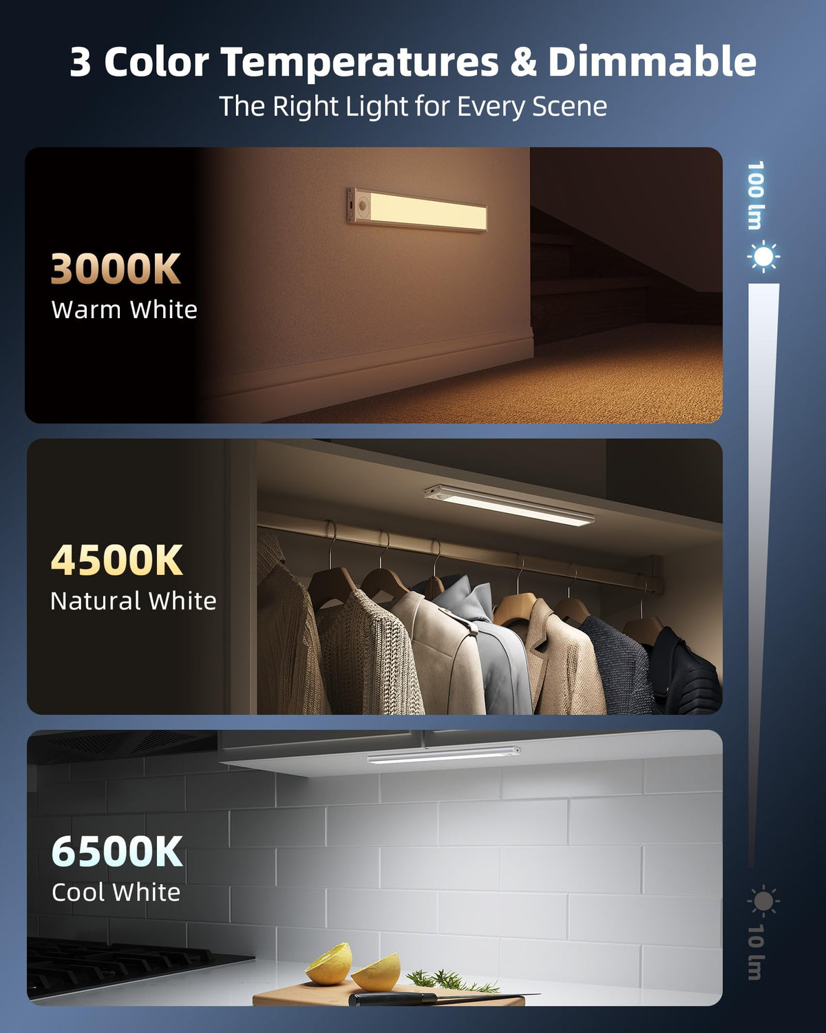 AMETHEUS rechargeable light powered by 2400mAh battery for long use.
