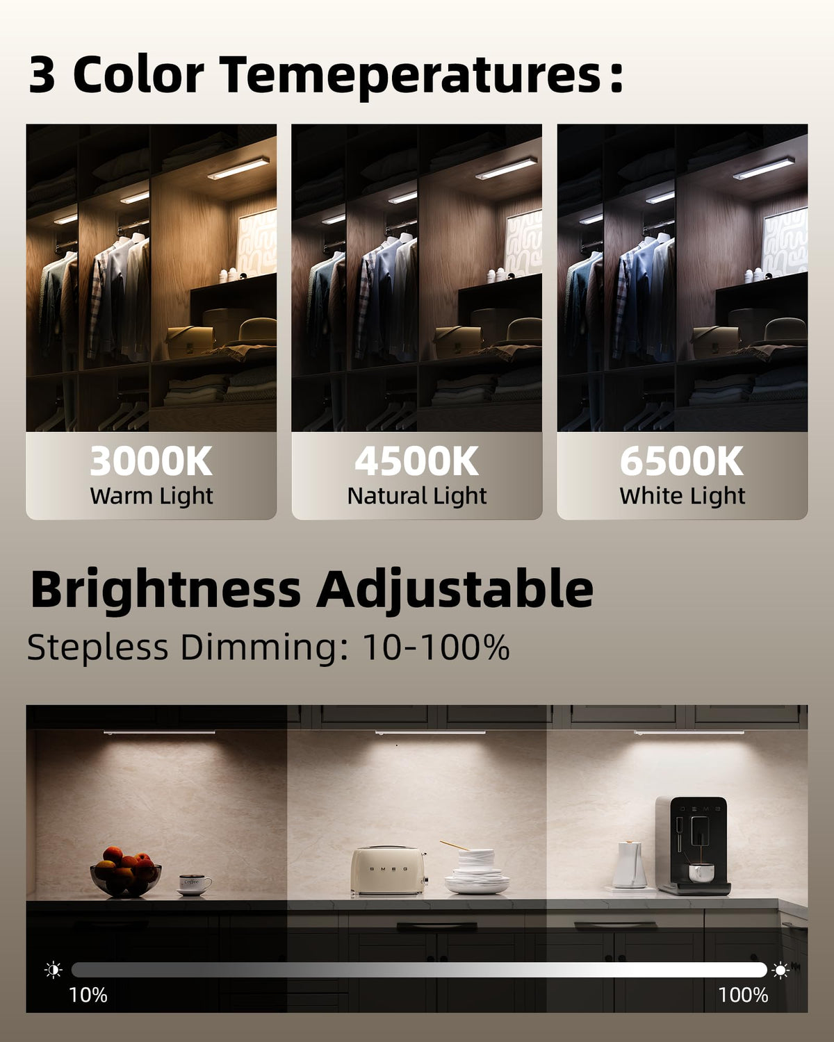 AMETHEUS USB-C charging keeps the lights ready with quick recharge.