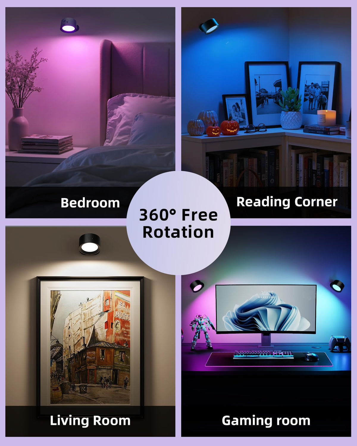 AMETHEUS RGB color modes for mood setting and decorative lighting