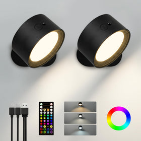 AMETHEUS wall light with remote control for easy ambience adjustment