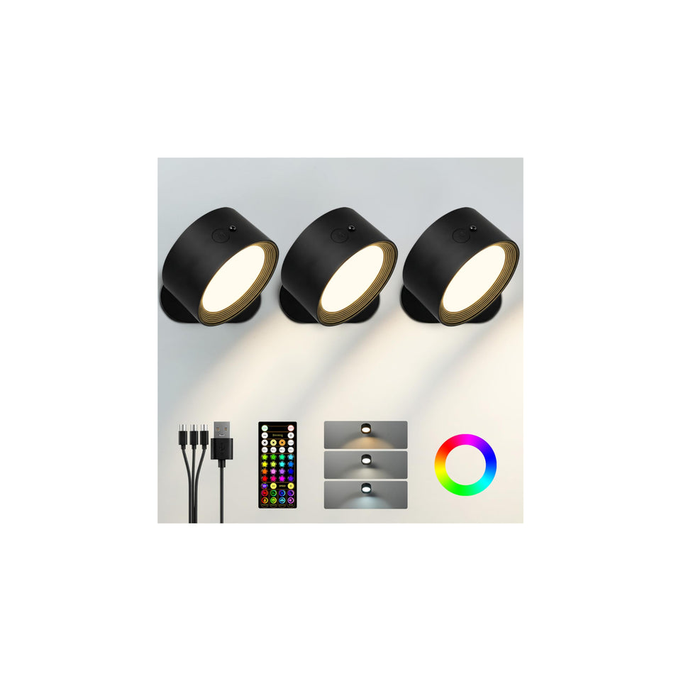 AMETHEUS wall mounted light with remote control for quick mood adjustments.