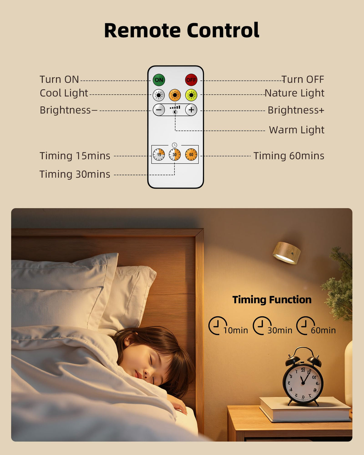AMETHEUS wall sconce with remote control for easy mood lighting