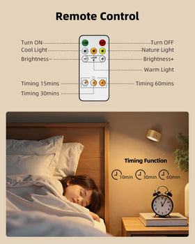 AMETHEUS wall sconce with remote control for easy mood lighting