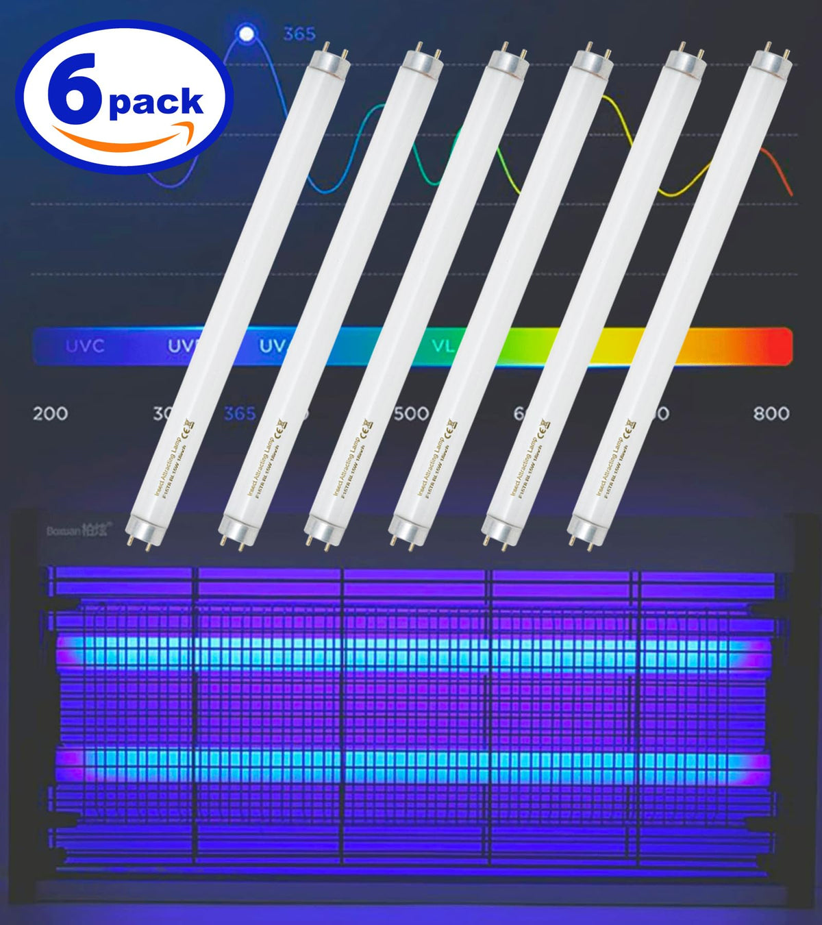 amgolibi six-pack fluorescent lamps for bulk replacement
