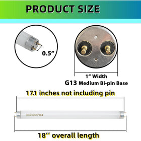 amgolibi t8 fluorescent bulb with g13 base ready for quick installation