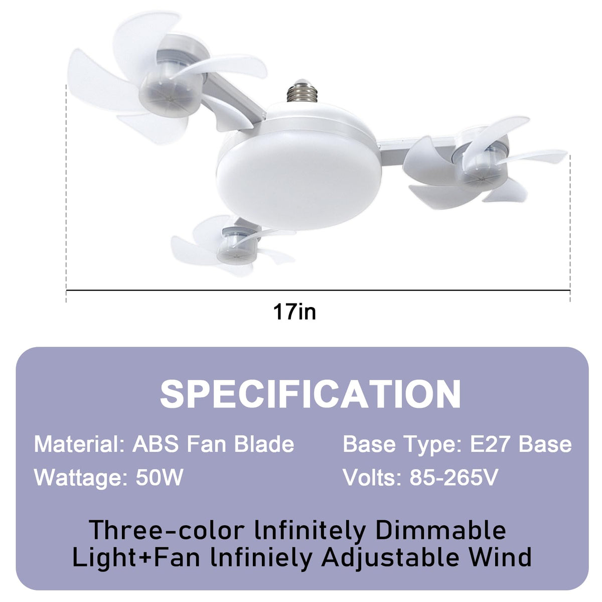 amgolibi three mini fans and LED bulb: focused cooling for living spaces
