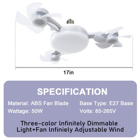 amgolibi three mini fans and LED bulb: focused cooling for living spaces