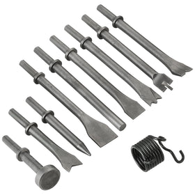 AMGSH air hammer chisels set overview showing durability and versatility.