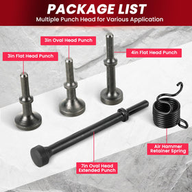 AMGSH oval and flat-head air hammer bit for precise shaping.