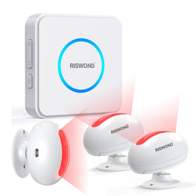 AMHEY motion sensor door chime front view with wireless setup and versatile tones