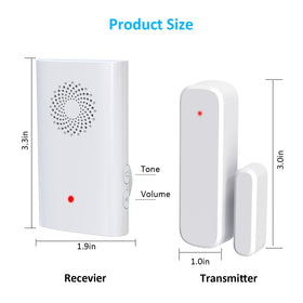 AMHEY wireless door sensor chime business use shows entrances in offices and stores.