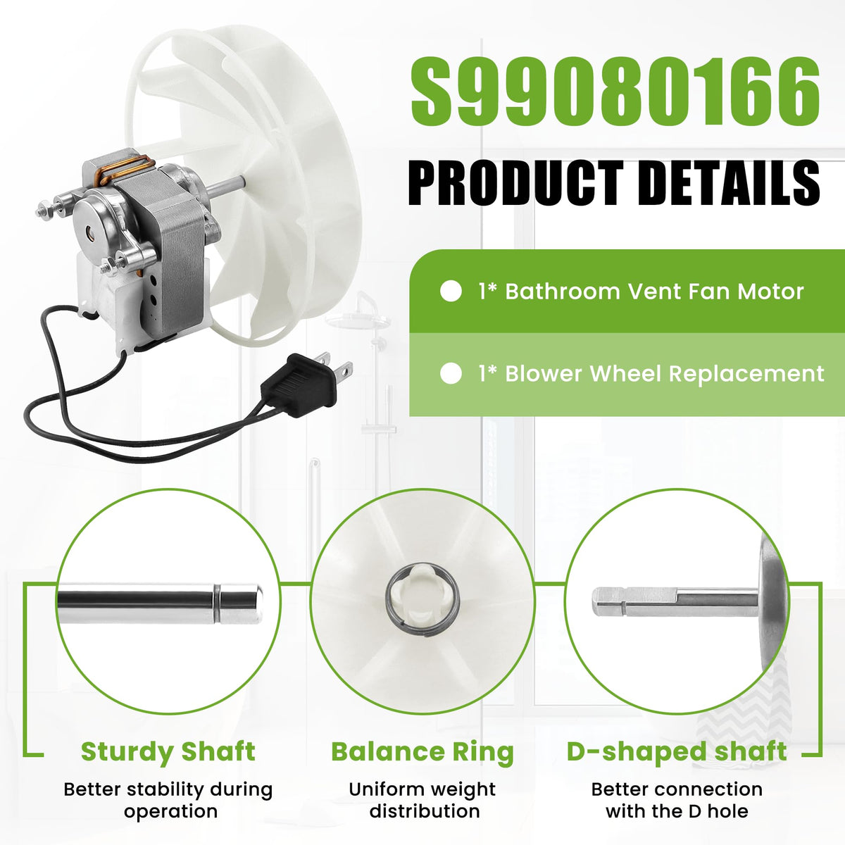 AMI PARTS S99080166 BP28 blower wheel ensures smooth rotation for quieter operation