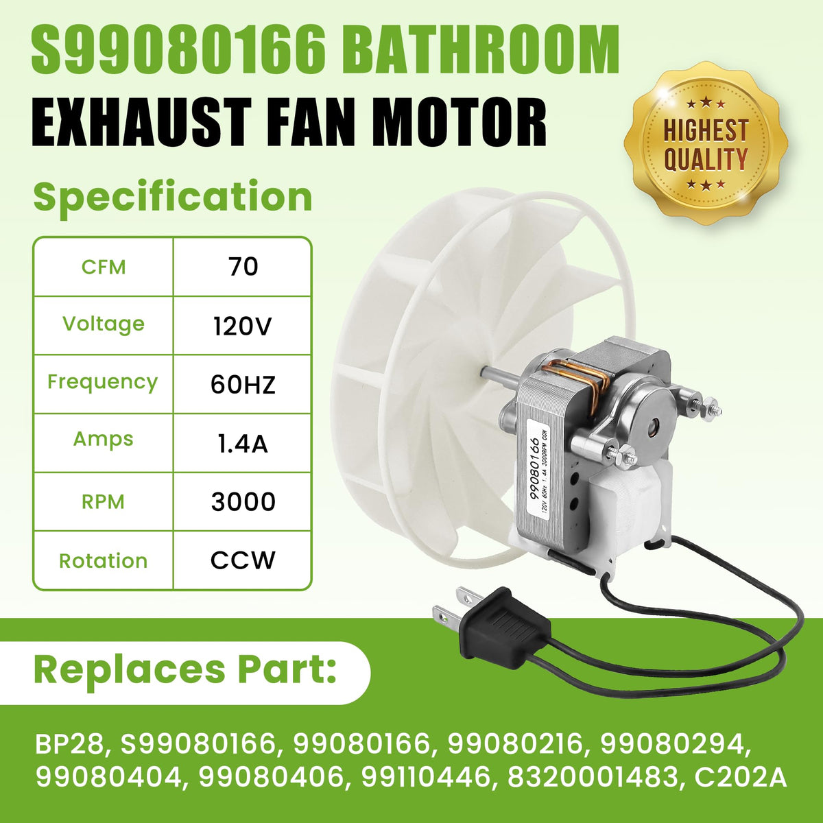 AMI PARTS S99080166 BP28 compatibility with Nu-Tone and Broan models